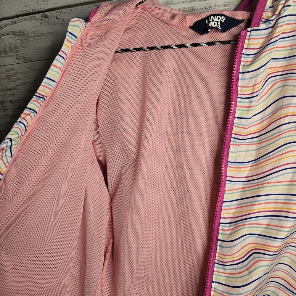 Lands End Multicolor Girls‎ Size XxL Packable Hooded Rain Jacket - Picture 2 of 6